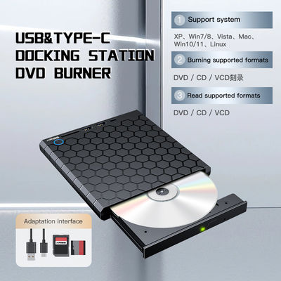 qualità  External CD DVD Burner USB 3.0 USB C CD-RW Drive DVD-RW Burner Writer Player fabbrica