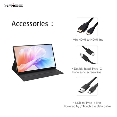 Al dettaglio Monitor portatile da 15,6 pollici FHD 4K Touch no touch Screen Monitor portatile con porta HDMI di tipo-c